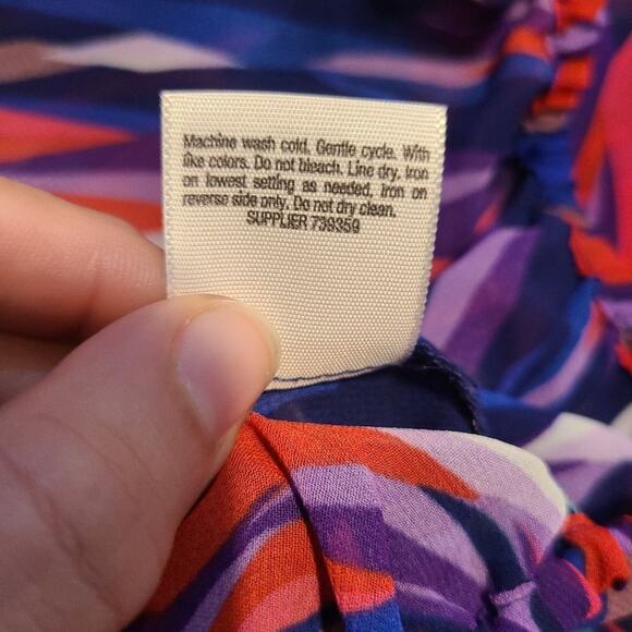 Ana medium petite womens abstract sheer blouse - Picture 7 of 10